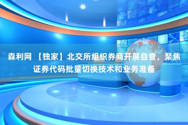 森利网 【独家】北交所组织券商开展自查，聚焦证券代码批量切换技术和业务准备