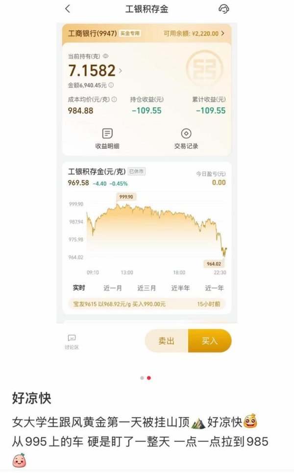 好牛 “金价暴跌大学生亏掉生活费”上热搜，专家：黄金仍是避险工具